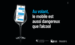 Campagne "Au volant, le mobile est aussi dangereux que l'alcool"