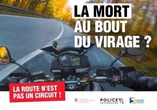 Affiche "La route n'est pas un circuit" (FR)