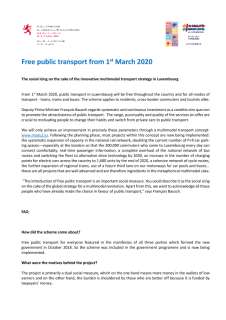 Free public transport from 1st March 2020