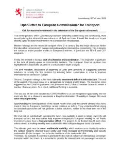Call for massive investment in the extension of the European rail network