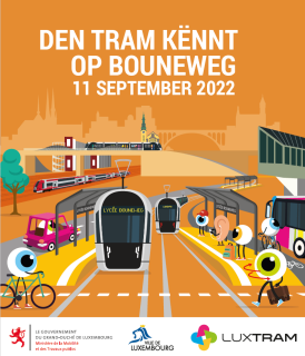 La ligne de tram arrive à Bonnevoie avec 2 nouvelles stations: inauguration le dimanche 11 septembre 2022 à 12h00