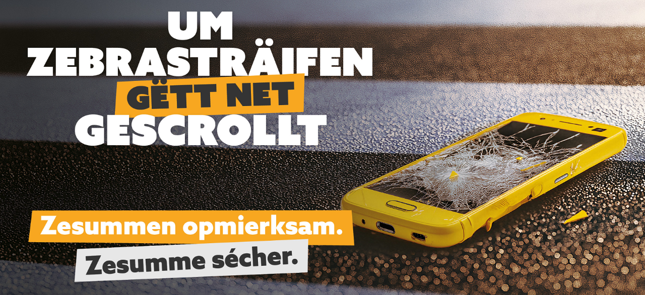 Präventions- und Sensibilisierungskampagne "Fußgängerstreifen - Geteilte Aufmerksamkeit. Geteilte Sicherheit."