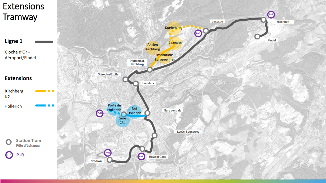 Extensions to the tram network