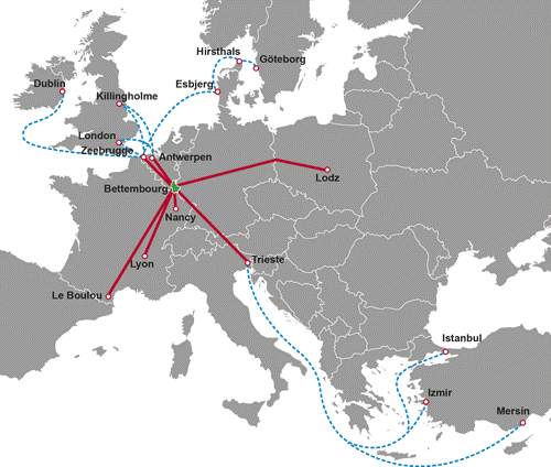 Corridors européens du Réseau Transeuropéen de Transport
