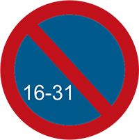 Stationnement alterné du 16 au 31 du mois