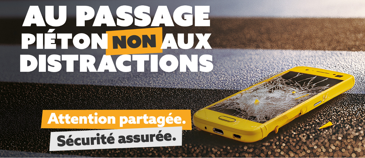 Campagne de prévention et de sensibilisation "Passage piéton - Attention partagée. Sécurité assurée."