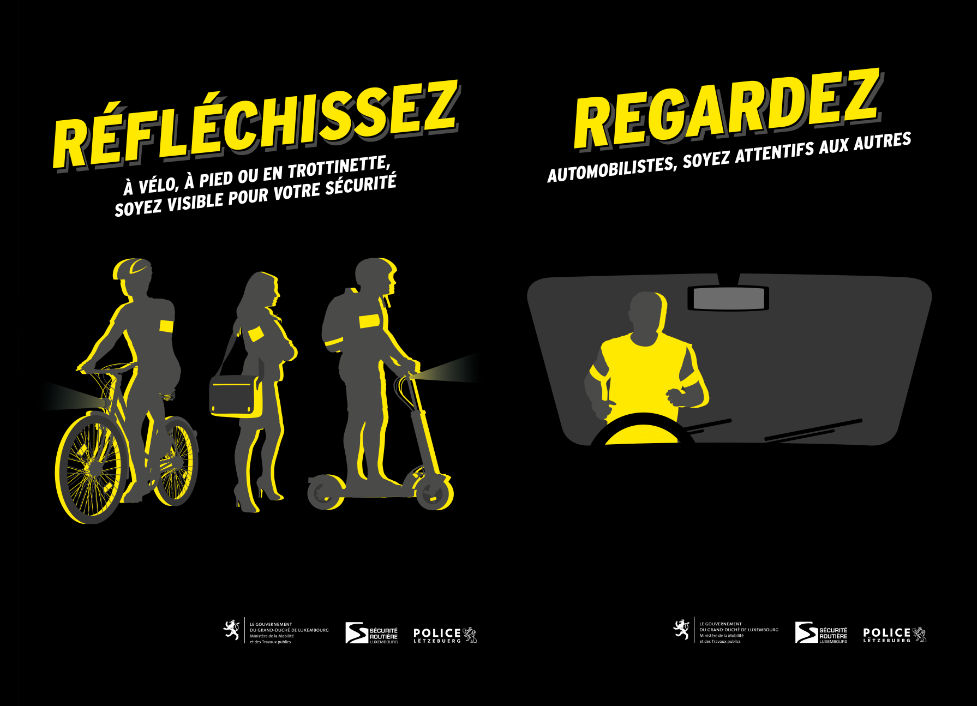 Campagne "Réfléchissez" / "Regardez"