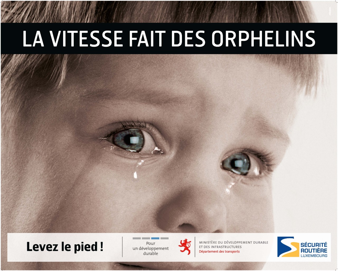 Levez le pied ! La vitesse fait des orphelins.  (Jpeg, 852 Kb)